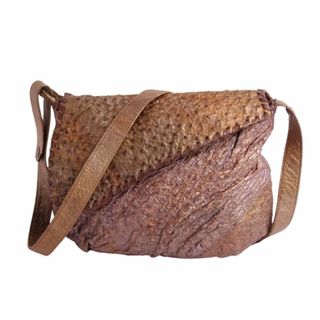 IBIZA イビザ オーストリッチ 本革 レザー ショルダーバッグ