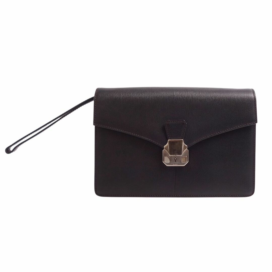 美品】 dunhill クラッチバッグ レザー ブラック-
