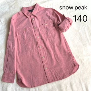 スノーピーク(Snow Peak)の極美品★スノーピーク★キッズ シャツ★レッド★140(Tシャツ/カットソー)