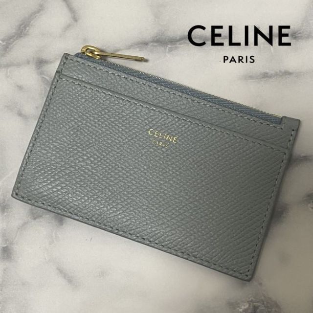 CELINE セリーヌ フラグメントケース ブルーグレ―