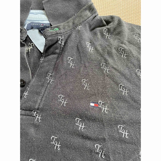 TOMMY(トミー)のtommy ポロシャツ　黒　刺繍　トミー　ブラック メンズのトップス(ポロシャツ)の商品写真