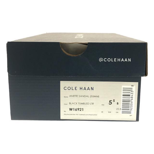 Cole Haan(コールハーン)の【美品】  COLE HAAN / コールハーン | ANETTE SANDAL ストラップ レザー アネット サンダル チャンキーヒール パンプス 箱有 | 22.5 | ブラック | レディース レディースの靴/シューズ(サンダル)の商品写真