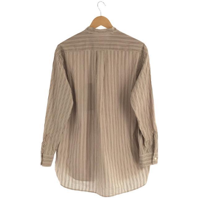 【美品】 Cristaseya / クリスタセヤ | STRIPED COTTON MAO SHIRT マオシャツ | M | Large Brown Stripes | メンズ 3