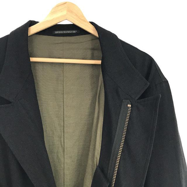 【美品】 YOHJI YAMAMOTO POUR HOMME / ヨウジヤマモトプールオム | 2020AW | ZIP DENIM JACKET ライダース デニム コート | 2 | ブラック | メンズ