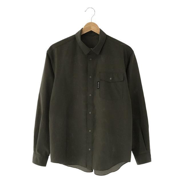 Tシャツ/カットソー(七分/長袖)【美品】  RIDGE MOUNTAIN GEAR / リッジ マウンテン ギア | Poly Basic Long Sleeve Shirt  ポリエステル スナップボタン シャツ | S | CS Grey | メンズ