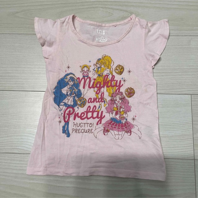 ユニクロ　サイズ100 ハグっとプリキュア キッズ/ベビー/マタニティのキッズ服女の子用(90cm~)(Tシャツ/カットソー)の商品写真