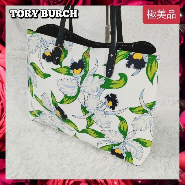 極美品 TORY BURCH トリーバーチ 花柄 トートバッグ ショルダー