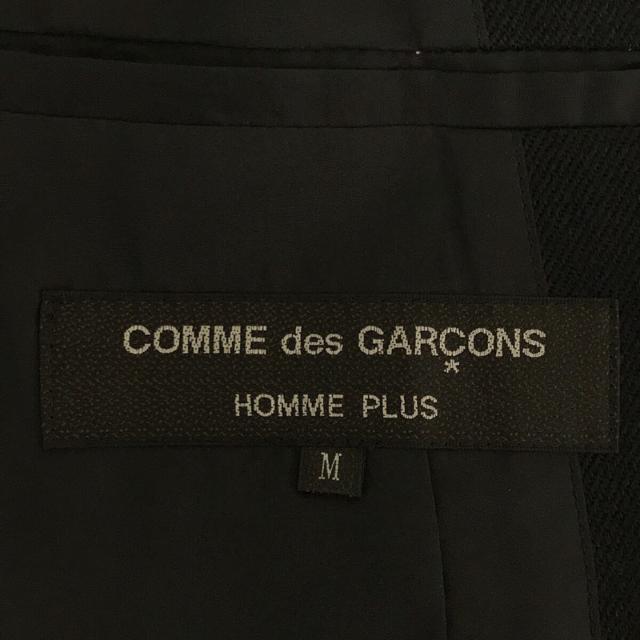 【美品】 COMME des GARCONS HOMME PLUS / コムデギャルソンオムプリュス | AD2022 2022AW | NOMAD  ノマド期 ウール リネン ノーカラー ロング ジャケット コート | M | ブラック | メンズ