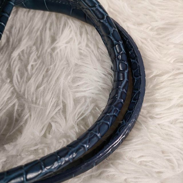 LONGCHAMP - 美品 ロンシャン ロゾ クロコ型押し ハンドバッグ トート
