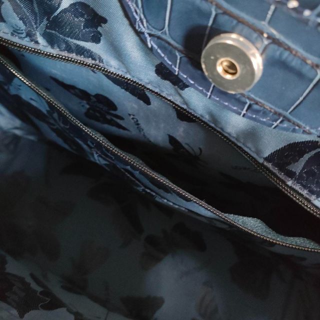 LONGCHAMP - 美品 ロンシャン ロゾ クロコ型押し ハンドバッグ トート