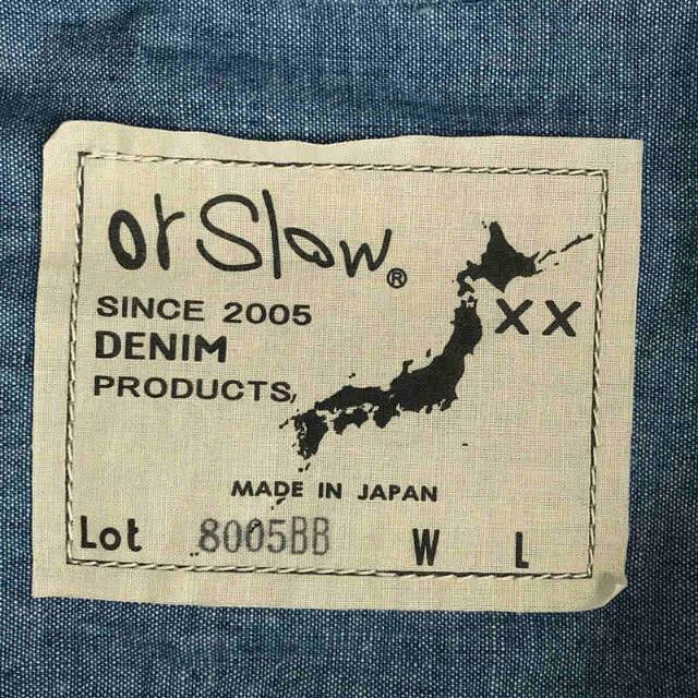 orslow / オアスロウ | × BEAMS BOY / ビームスボーイ 別注 ビッグボタン コマーシャル シャツ ジャケット | ー | ブルー | レディース 4