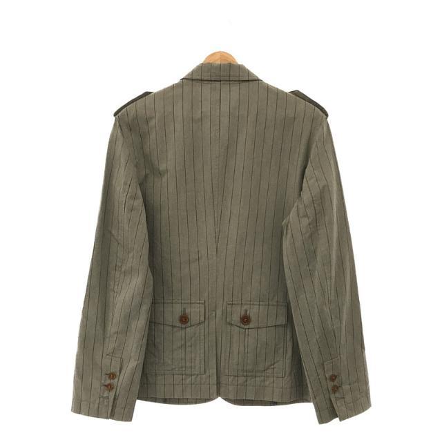 Vivienne Westwood MAN / ヴィヴィアンウエストウッドマン | バックポケット ストライプ サファリ ジャケット | 44 | グレー | メンズ