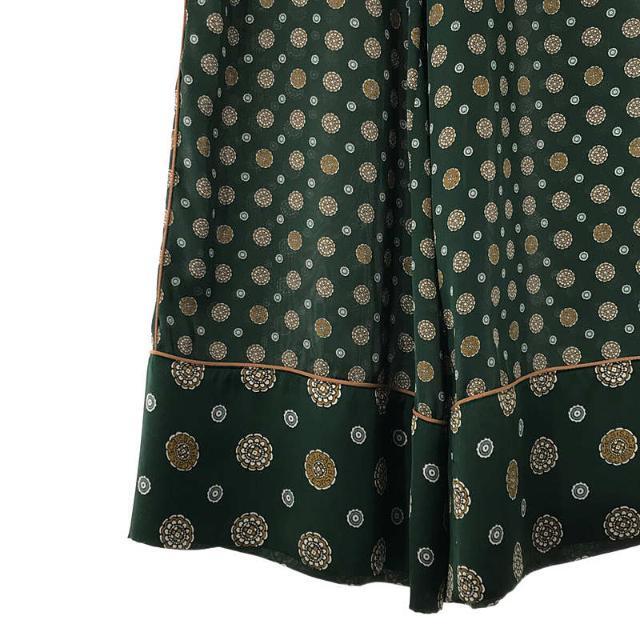 【美品】  sacai / サカイ | 2021SS Komon print pant 小紋 プリント パンツ | 0 | グリーン | レディース