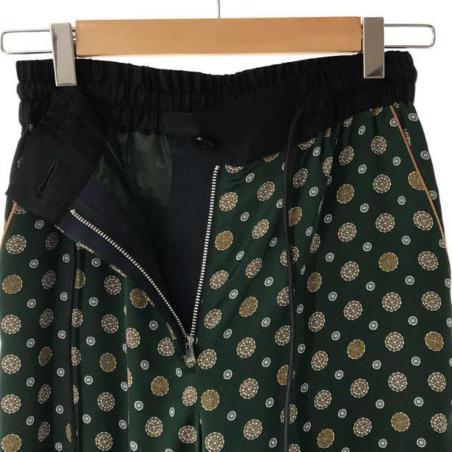 【美品】  sacai / サカイ | 2021SS Komon print pant 小紋 プリント パンツ | 0 | グリーン | レディース