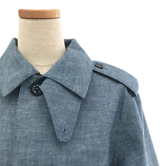 【美品】 HYKE / ハイク | タグ付き × MACKINTOSH / マッキントッシュ コラボ シャンブレー ゴム引き ステンカラー レイン  コート | 1 | Blue | レディース