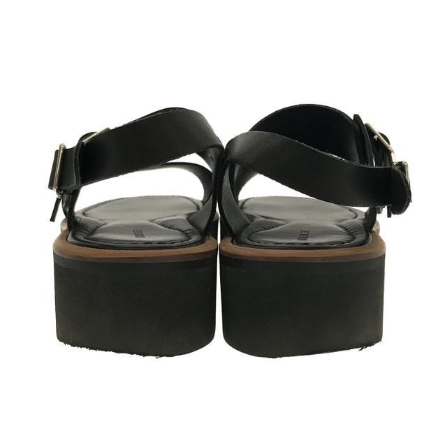 【美品】  AURALEE / オーラリー | Leather Belt Sandals Made By foot the coacher レザー ベルト サンダル | 8 | ブラック | メンズ