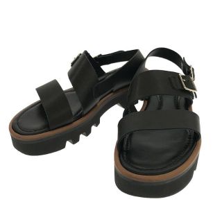 オーラリー(AURALEE)の【美品】  AURALEE / オーラリー | Leather Belt Sandals Made By foot the coacher レザー ベルト サンダル | 8 | ブラック | メンズ(サンダル)