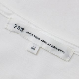 23区 ニジュウサンク カットソー Tシャツ トップス ダークグレー 38 プルオーバー クルーネック 長袖 ワッフル ポリエステル コットン 綿 22春夏 【レディース】【RL010】