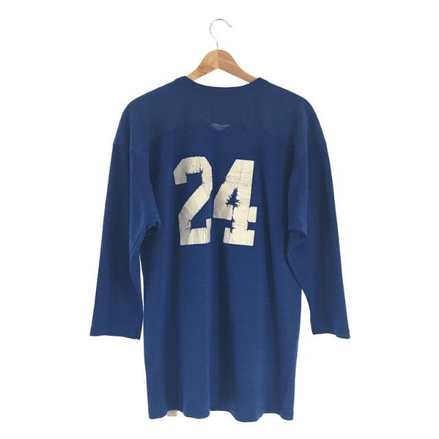 VINTAGE / ヴィンテージ古着 | 推定1970s～ RUSSELL ATHLETIC / ラッセルアスレチック USA製 金タグ 両面 24  フットボール ナンバリング Tシャツ | L | ブルー | メンズ