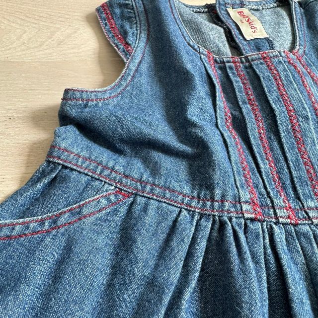 BUFS kid's デニムワンピース 100 キッズ/ベビー/マタニティのキッズ服女の子用(90cm~)(ワンピース)の商品写真