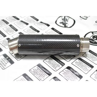 特注品!汎用 ステンレス カーボン サイレンサー 350MM 60.5MMの通販