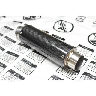 特注品!汎用 ステンレス カーボン サイレンサー 350MM 60.5MMの通販
