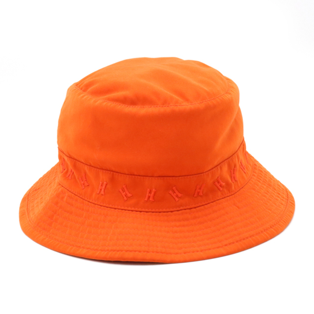 エルメス Hロゴ 刺繍 バケットハット 帽子 ポリエステル （12310523）
