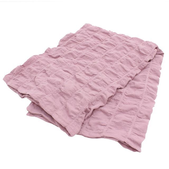 【色: ピンク】メリーナイト サラッとベタつかない 綿くしゅくしゅケット グレイ
