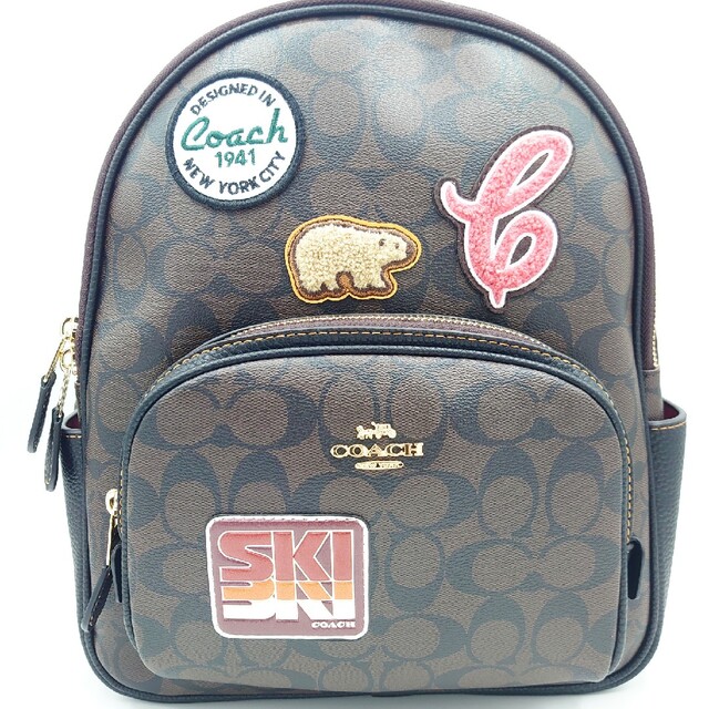 COACH(コーチ)の【新品】COACH リュック バッグパック シグネチャー ブラウン レディースのバッグ(リュック/バックパック)の商品写真