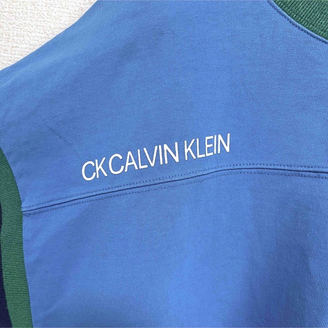 CALVIN KLEIN カルバンクライン Tシャツ ブルー ロゴ ゆるだぼ