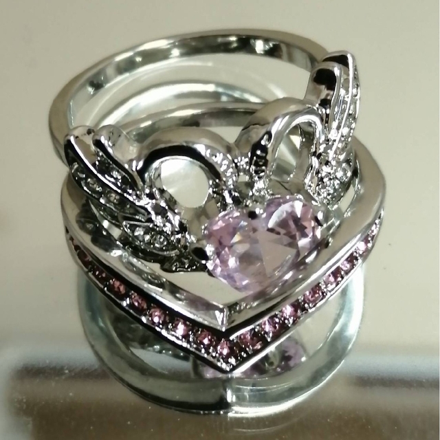 【SALE】リング レディース シルバー アクセサリー ハート 指輪 20号 レディースのアクセサリー(リング(指輪))の商品写真