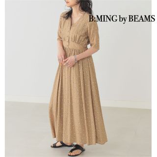 ビーミング ライフストア バイ ビームス(B:MING LIFE STORE by BEAMS)のB:MING by BEAMS レトロフラワープリントワンピース(ロングワンピース/マキシワンピース)