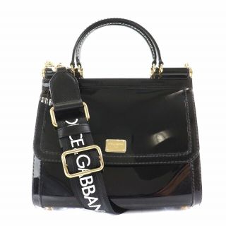 ドルチェアンドガッバーナ(DOLCE&GABBANA)のドルチェ&ガッバーナ ドルガバ シシリー ハンドバッグ ショルダーバッグ 黒(ハンドバッグ)