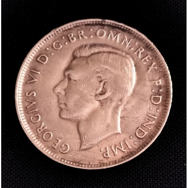 美術品/アンティーク新春セール！ジョージ６世 1943年 オーストラリア 1 ペニー銅貨