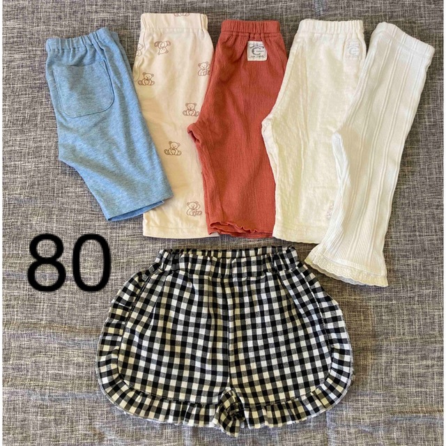 UNIQLO(ユニクロ)の80/ハンパ丈ボトムス6点セット キッズ/ベビー/マタニティのベビー服(~85cm)(パンツ)の商品写真