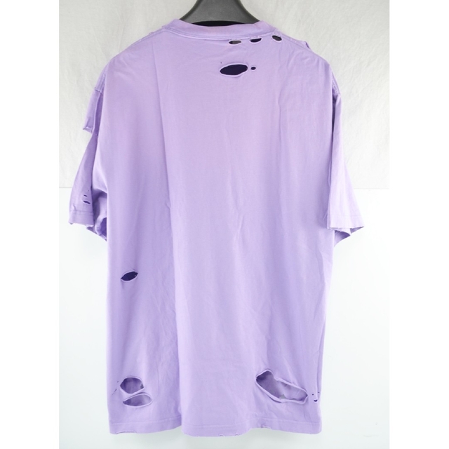 Balenciaga(バレンシアガ)のバレンシアガ 651795 パープル デストロイ加工 Tシャツ XS メンズのトップス(Tシャツ/カットソー(半袖/袖なし))の商品写真