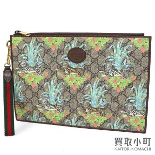 グッチ(Gucci)のグッチ【GUCCI】GGスプリーム タイガー クラッチ(セカンドバッグ/クラッチバッグ)