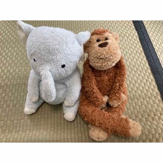 ゾウ(NAO’S stuff inc)サル(Jellycat Ltd)ぬいぐるみ(ぬいぐるみ)