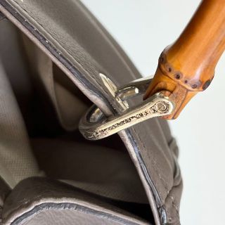 Gucci - 大幅値下げ⑩グッチ バンブー ショッパー グレー ハンドバッグ