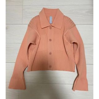 CFCL シーエフシーエル FLUTED CARDIGAN2 SALMON(カーディガン)