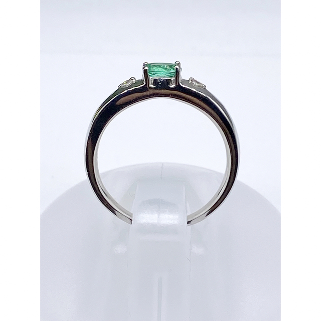 エメラルド 0.342ct / ダイヤモンド 0.015ct Pt900 リング レディースのアクセサリー(リング(指輪))の商品写真