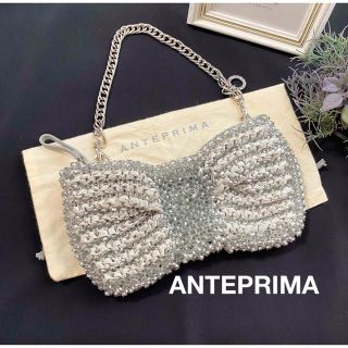 ANTEPRIMAANTEPRIMA♡お花のビジュー＊ワイヤーバッグ/ラウンド横型OROGENTO