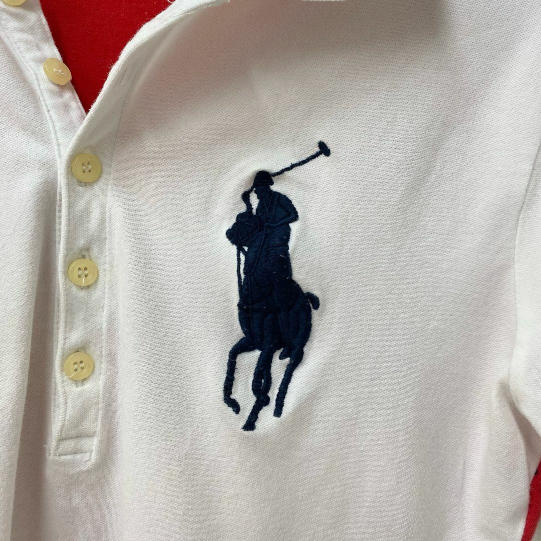 Ralph Lauren(ラルフローレン)の【Ralph Lauren】ポロシャツ レッド XL レディースのトップス(ポロシャツ)の商品写真