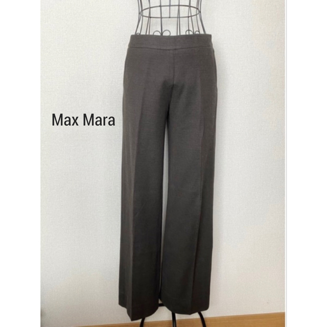 Max Mara - Max Mara マックスマーラ コットン ワイドパンツ ダーク