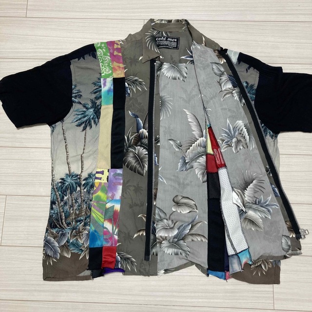 COTE MER(コートメール)の一点物■cote mer コートメール■解体再構築 リメイク ジップアロハシャツ メンズのトップス(シャツ)の商品写真