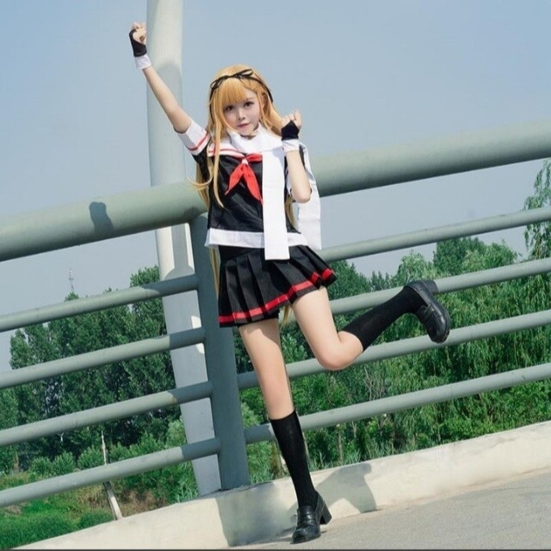 ウィッグ付き】 艦これ 艦隊これくしょん 夕立コスプレ アニメコスプレ