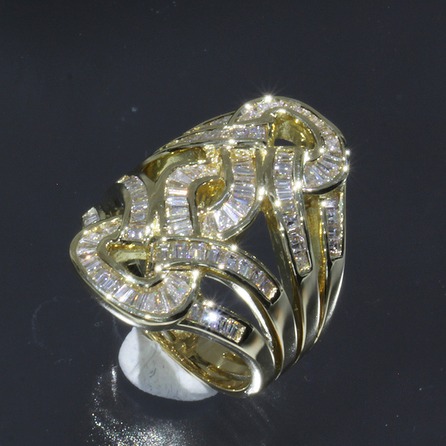 ミステリーセッティング ダイヤ1.49ct リング 12号 K18 E0289 レディースのアクセサリー(リング(指輪))の商品写真