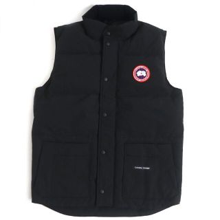 カナダグース(CANADA GOOSE)の未使用品□CANADA GOOSE/カナダグース 4154M Freestyle Crew Vest ロゴワッペン付き WZIP ダウンベスト/ジレ ブラック M 正規品 メンズ(ダウンベスト)