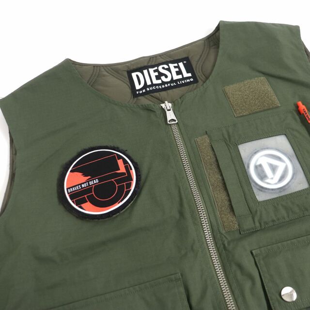 DIESEL   極美品□DIESEL/ディーゼル パッチワーク ジップアップ J