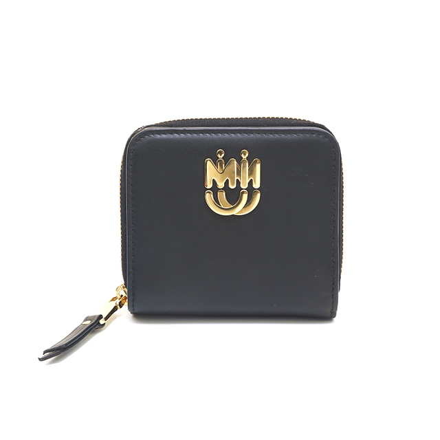 ミュウ ミュウ Miu Miu ロゴ 二つ折り財布 - 財布